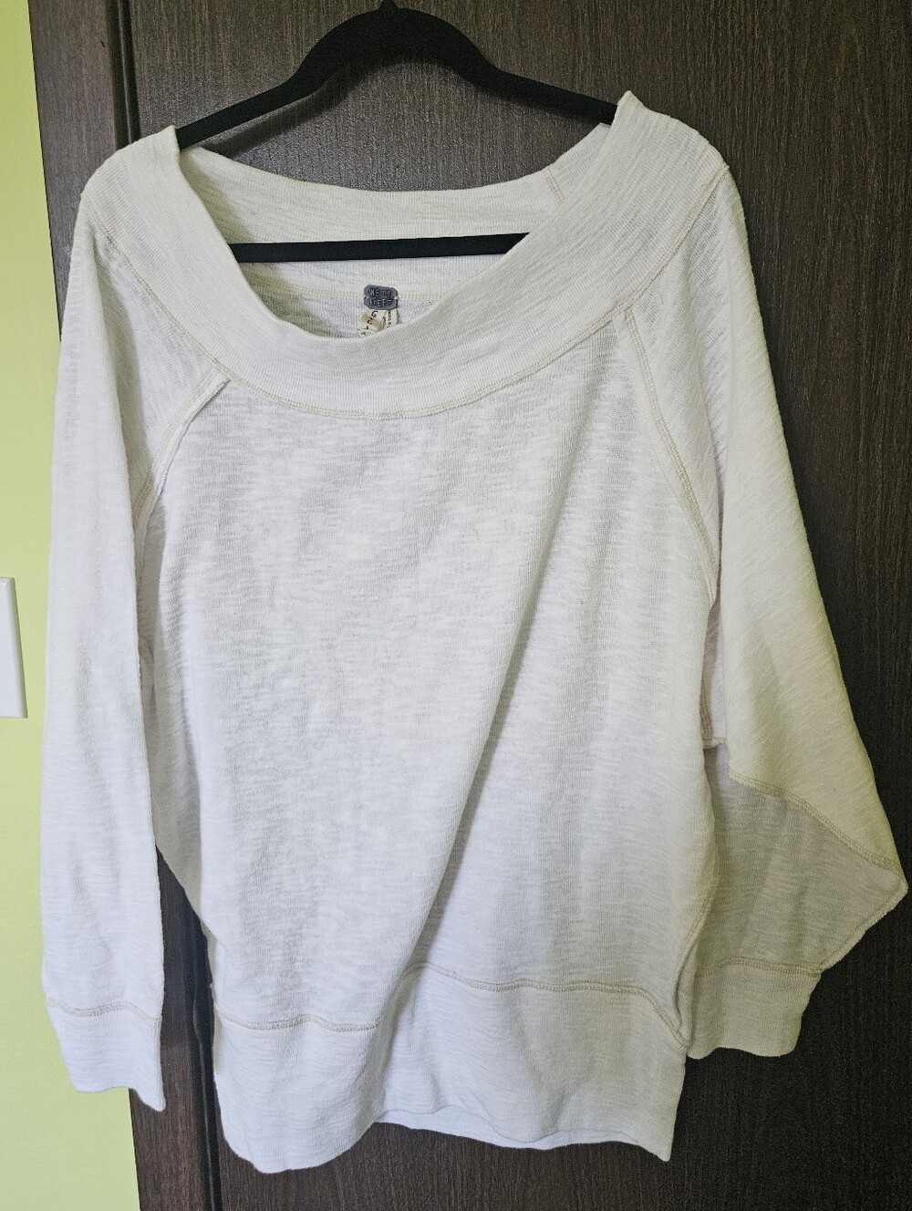 We The Free by Free People Palisades Thermal Off-the-Shoulder Pullover Size L - Picture 3 of 7
